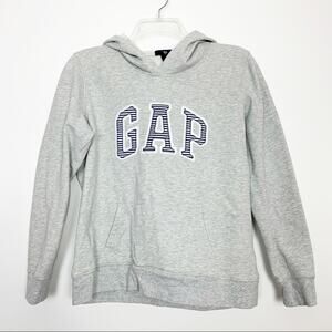 GAP Hoodie Striped Logo Graphic Sweatshirt